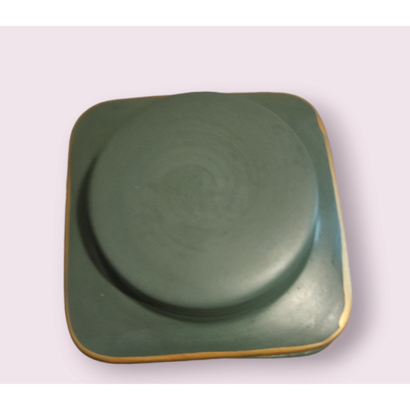 Vintage Coca-Cola Stoneware Christmas Santa Green Ceramic Jar w/lid - Picture 6 of 12